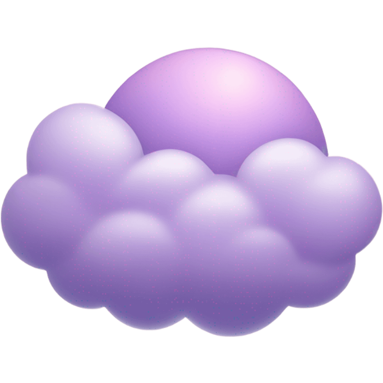 pink crescent moon background of big pastel purple clouds  emoji