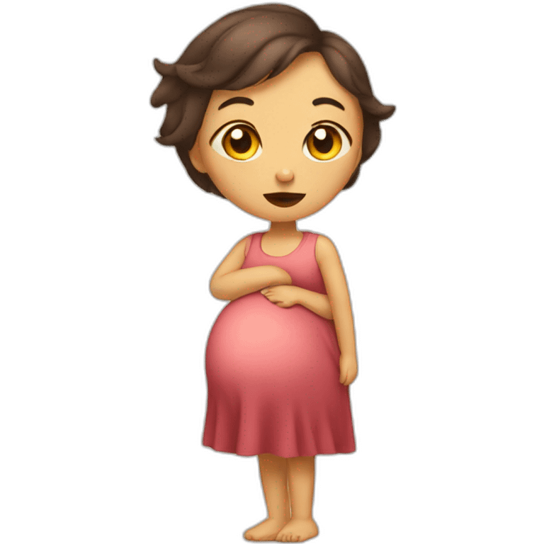 sick pregnant emoji