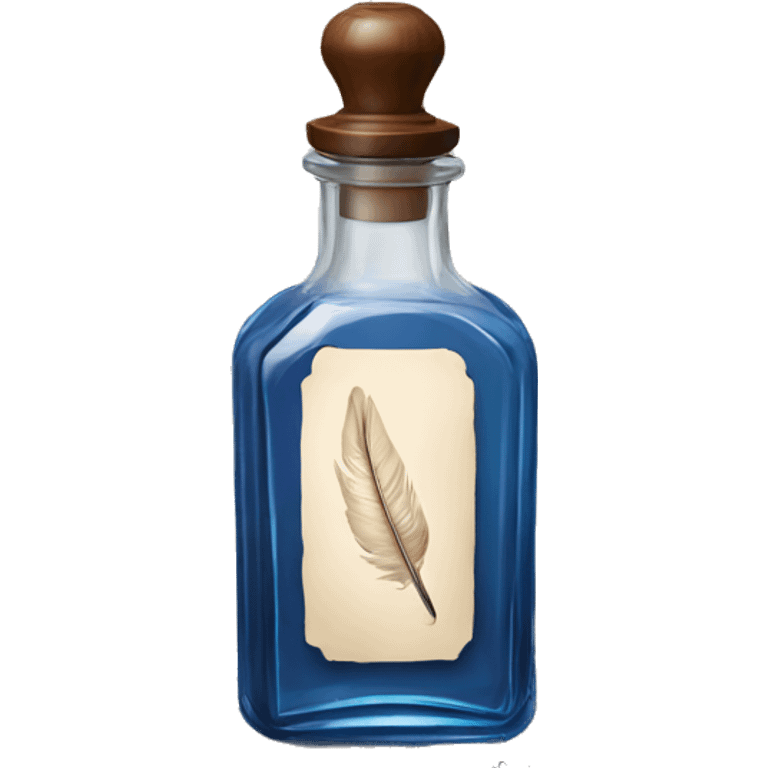 quill pen and ink bottle emoji