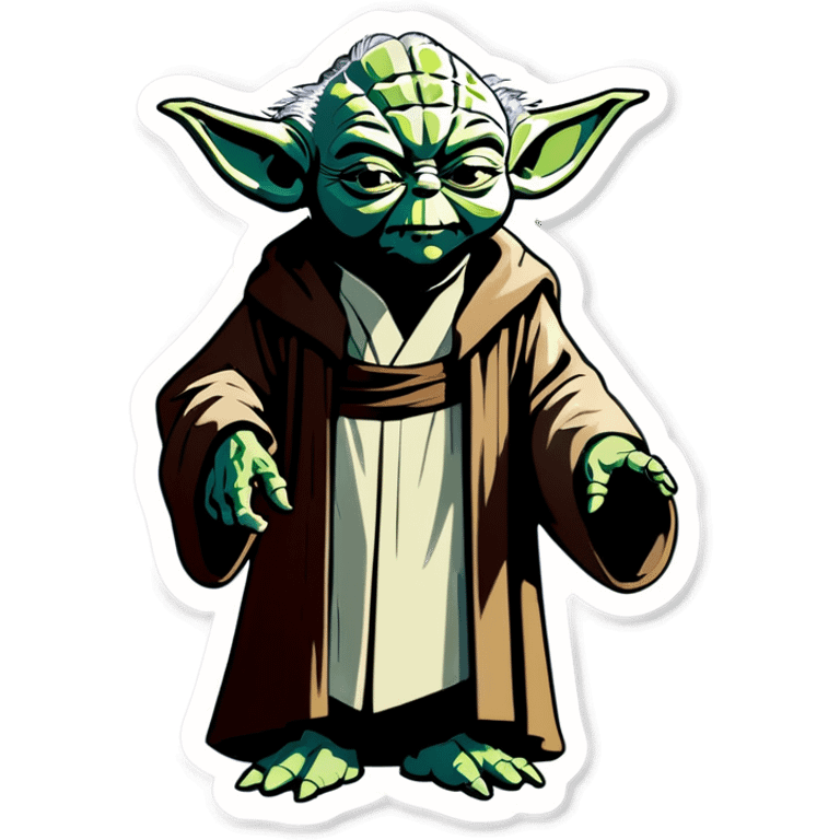 Yoda controls two puppets  emoji