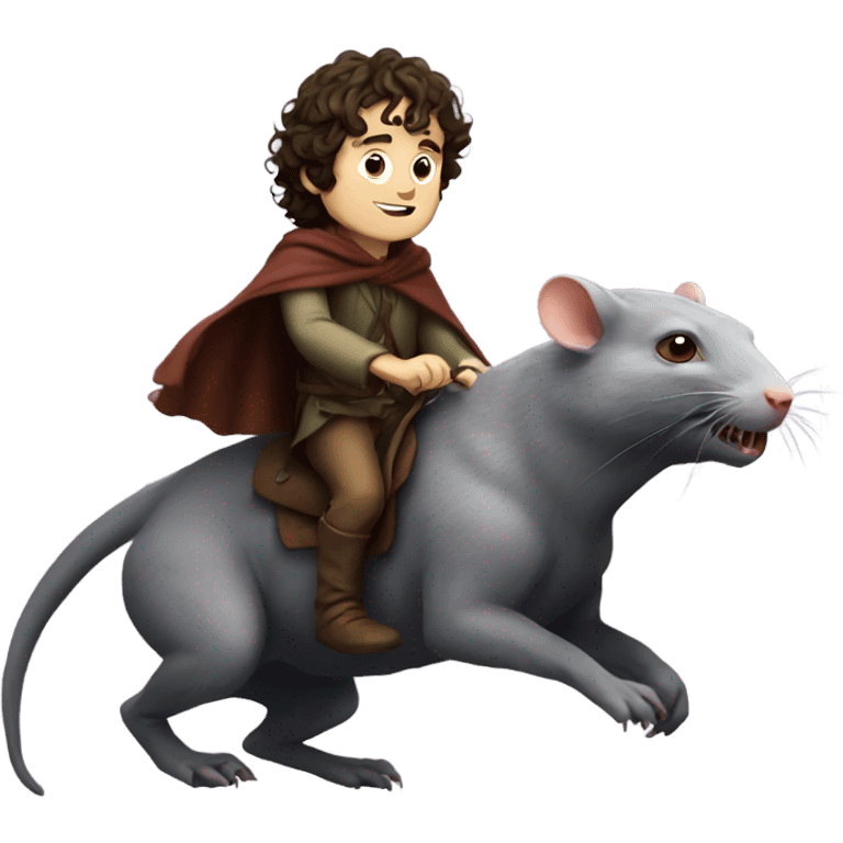 Frodo riding a rat  emoji