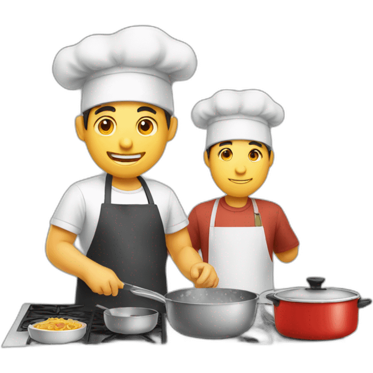 A guy cooking emoji