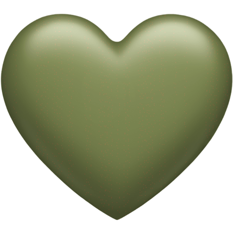 khaki green heart  emoji