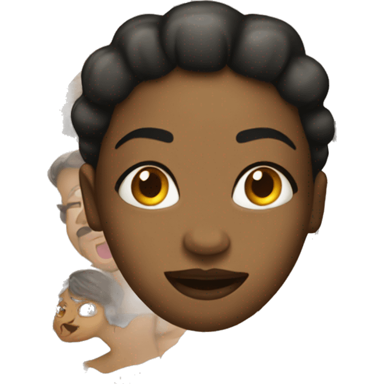 Black woman, emoji, tounge out, crossed eyes emoji