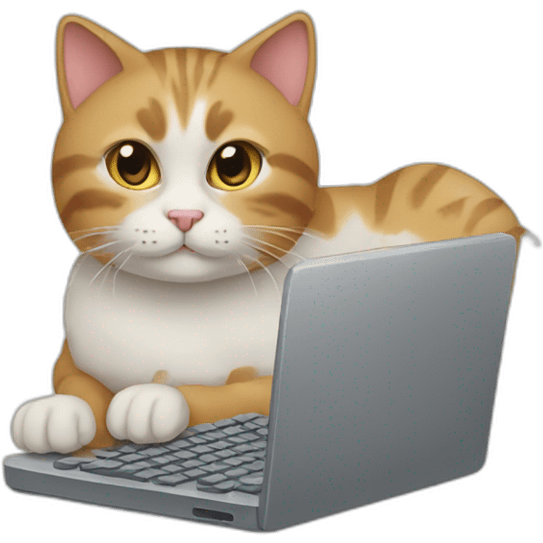 Cat typing emoji