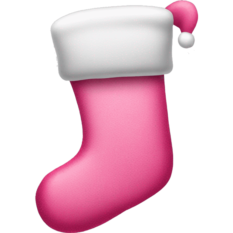 Pink Christmas stocking  emoji