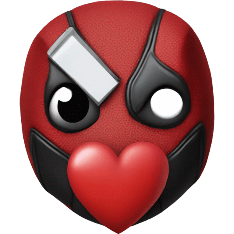 Deadpool with heart emoji