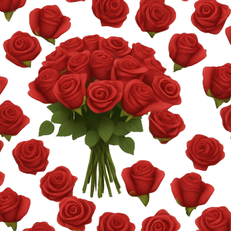 bouquet of red roses emoji