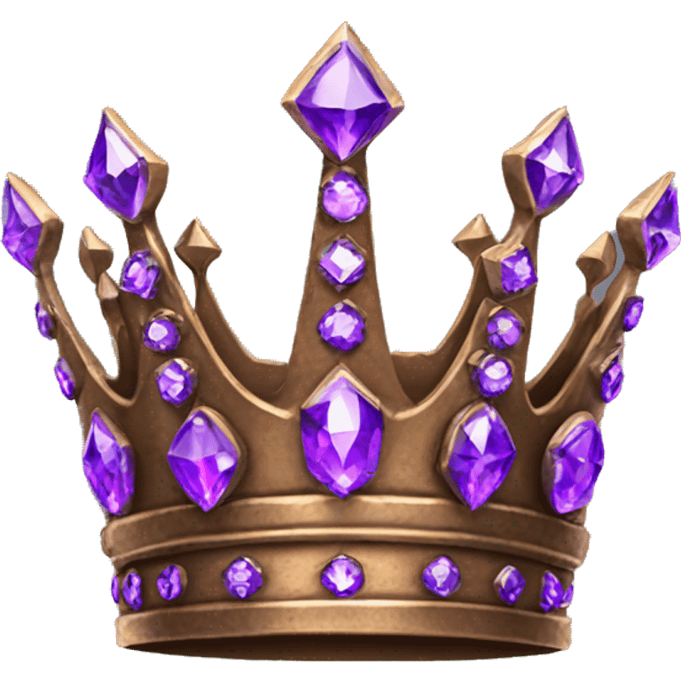 Bronze Crown with purple diamonds emoji