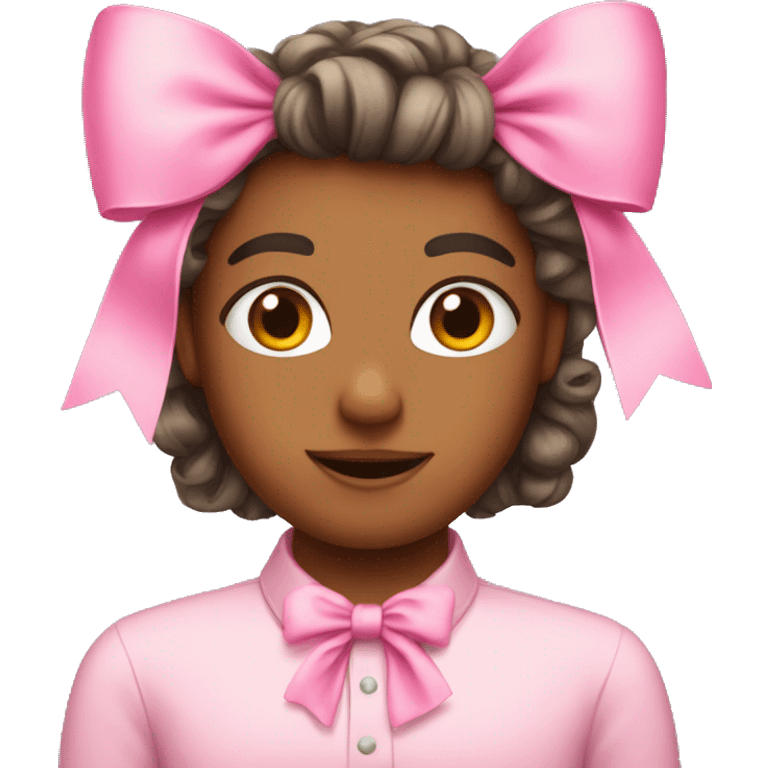 one pink bow emoji