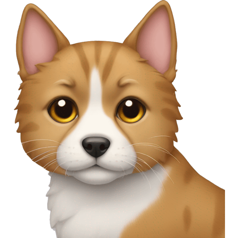 A dog on a cat emoji