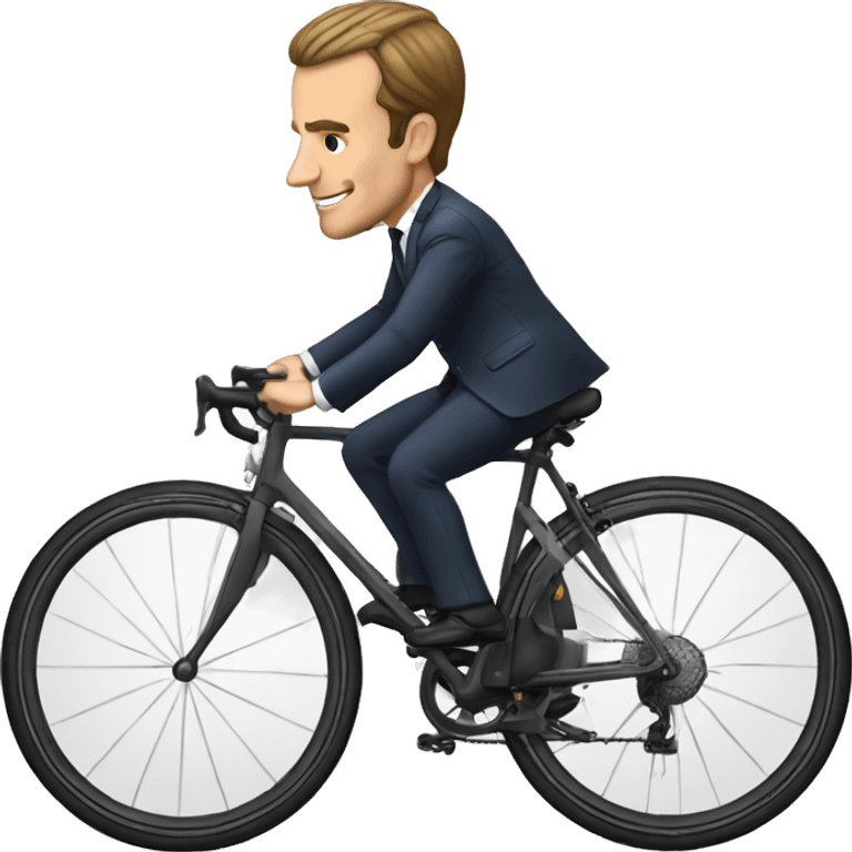 Macron sur velo emoji