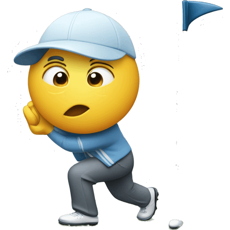 un poisson qui joue au golf emoji