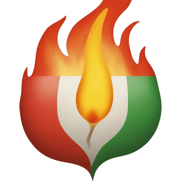 Flame on hungarian flag emoji