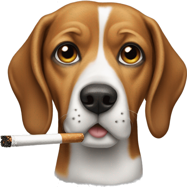 beagle smoking emoji