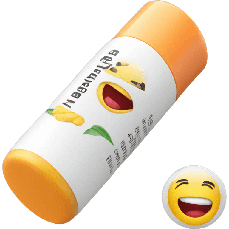 lip balm with label emoji