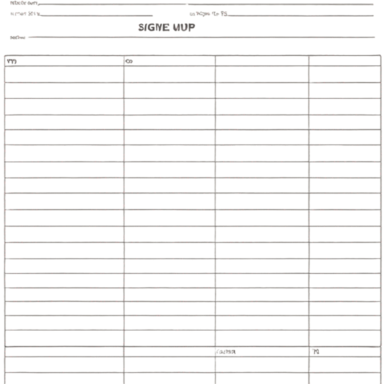 sign up sheet emoji