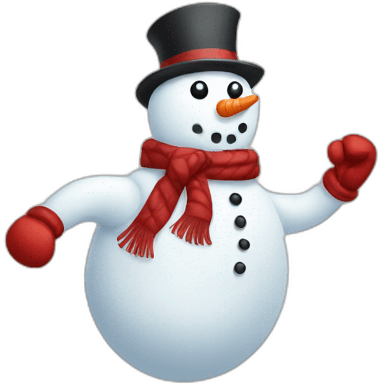 snowman running emoji