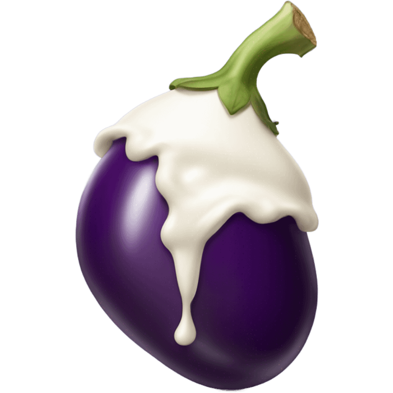 Eggplant spewing milk at the top  emoji