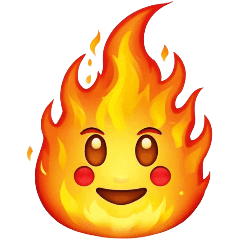 Pixel made of fire emoji