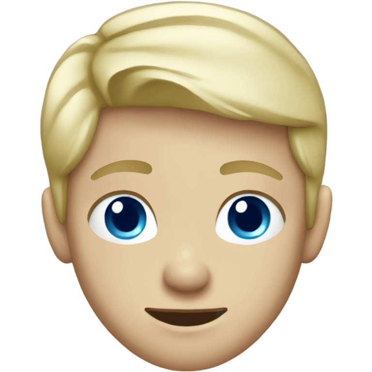 blonde boy with blue eyes in a shirt  emoji