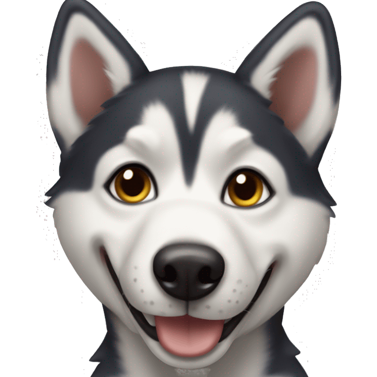 Perro husky feliz emoji