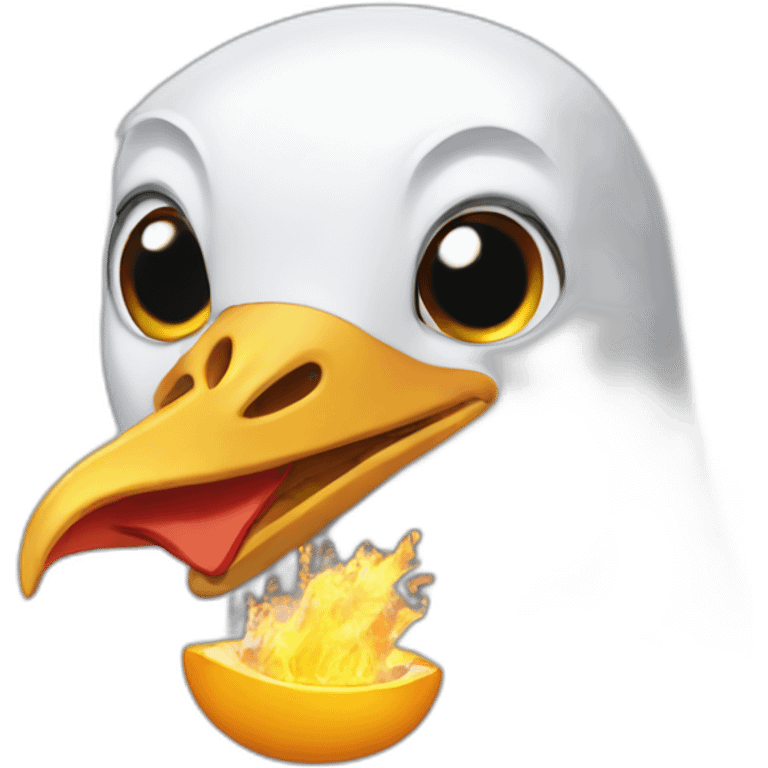 sea-gull eat French fire emoji