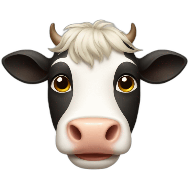 cow with hair emoji