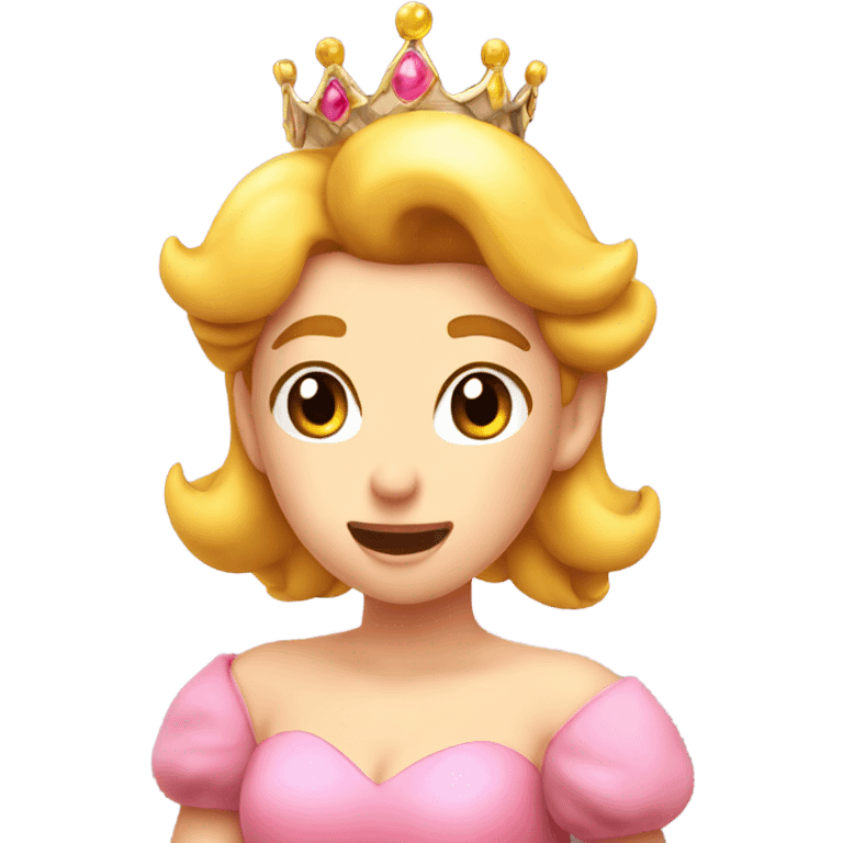 Princess Peach sweating emoji