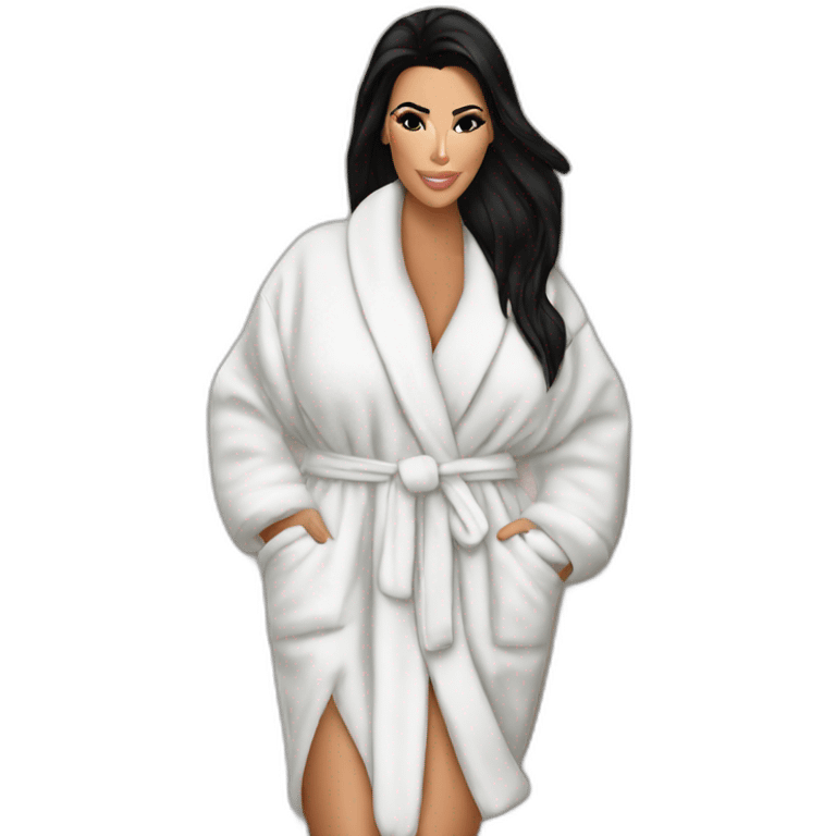 Kim kardashian giant bum bathrobe emoji