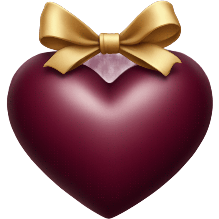 Burgundy heart with a bow emoji