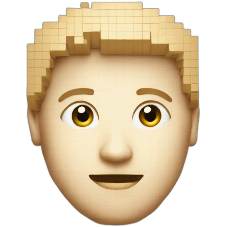 pixelated spreadsheet rectangle head emoji