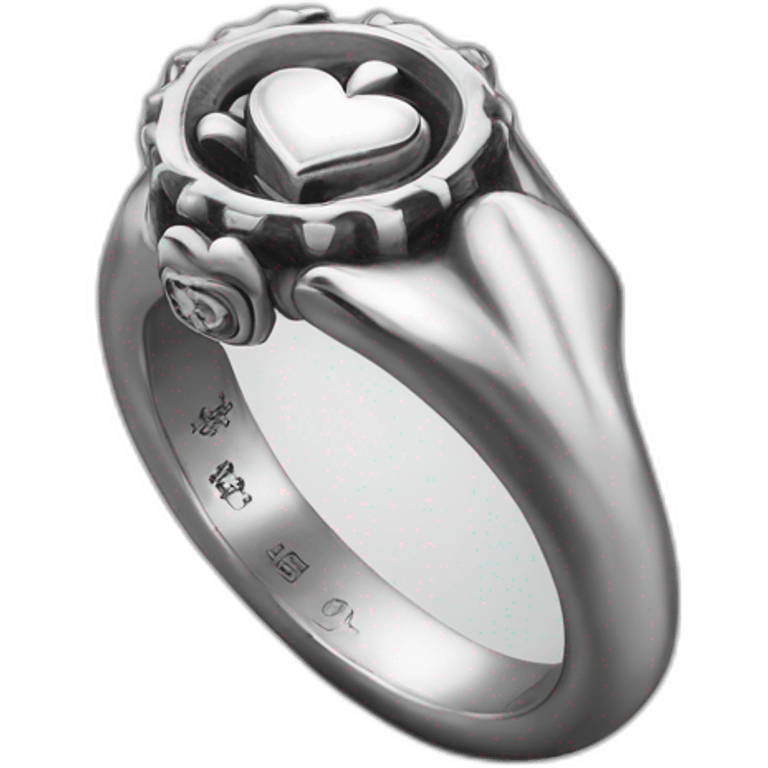 Chrome hearts ring emoji