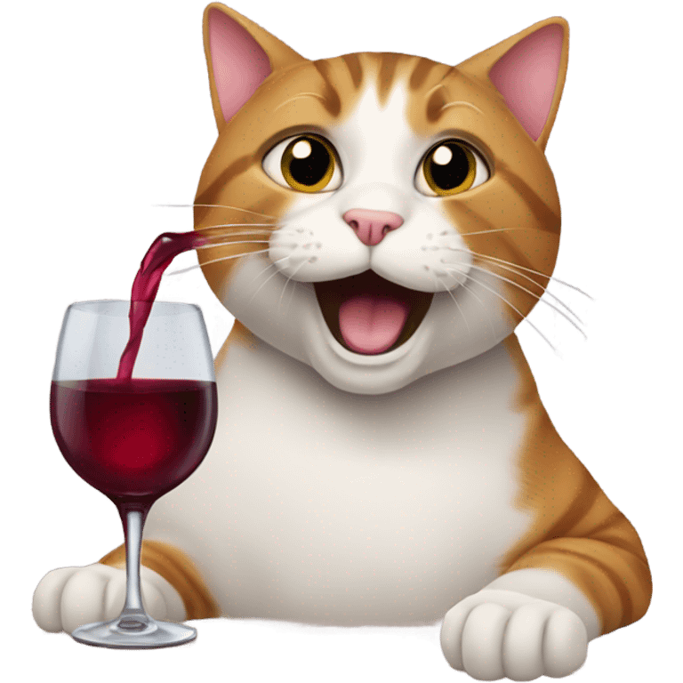 Cat drinking wine  emoji