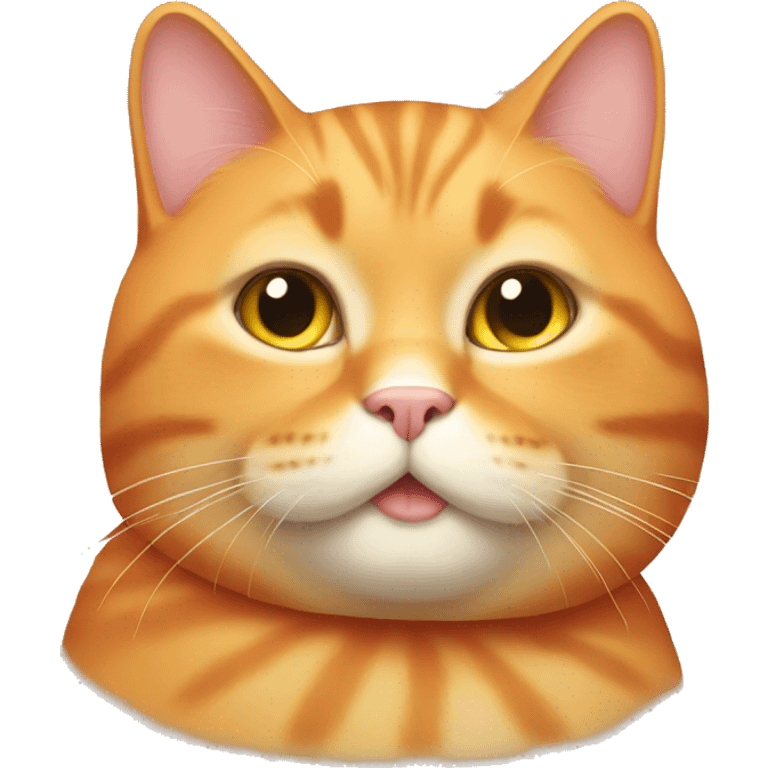 Fat orange cat emoji