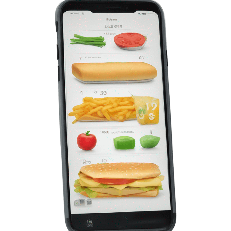 A digital screen showing calorie count. emoji