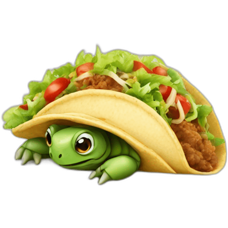 tortue sur un tacos emoji