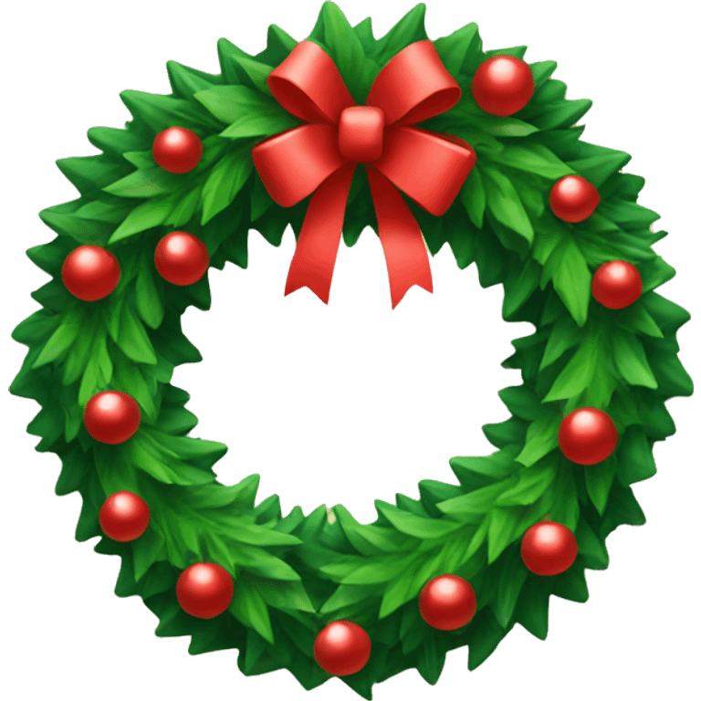 Christmas wreath emoji