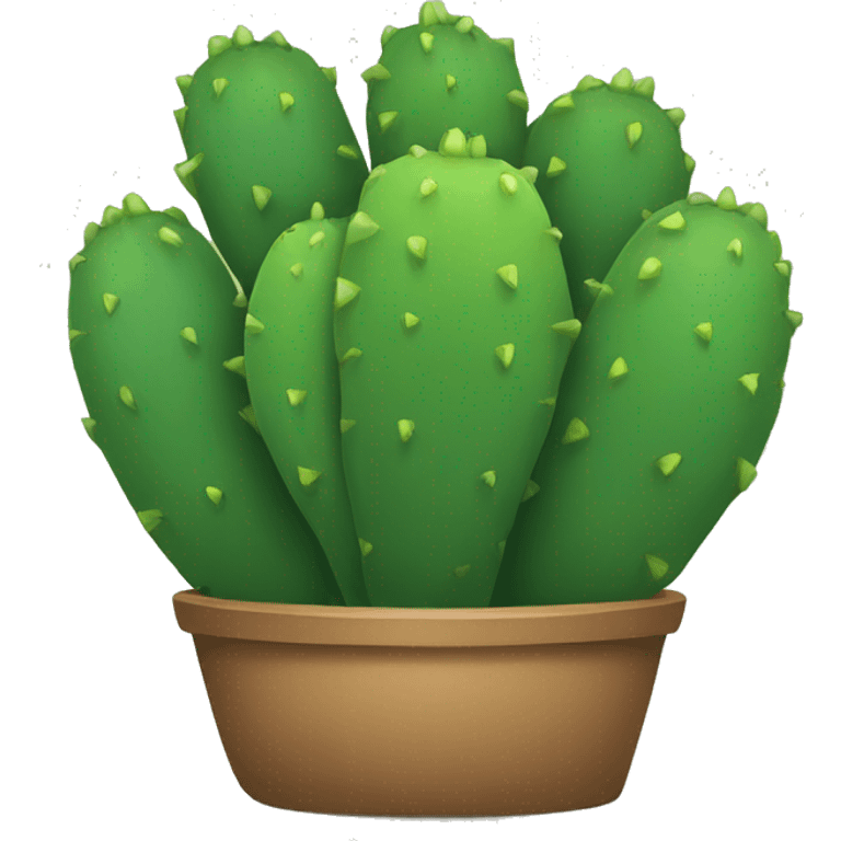 round Nopal without pot emoji