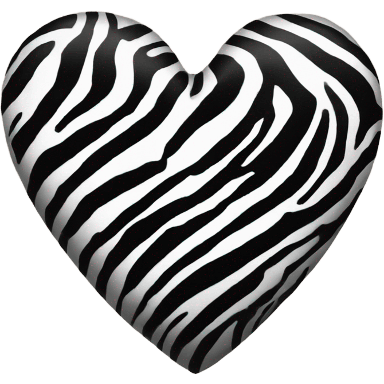 zebra print heart emoji