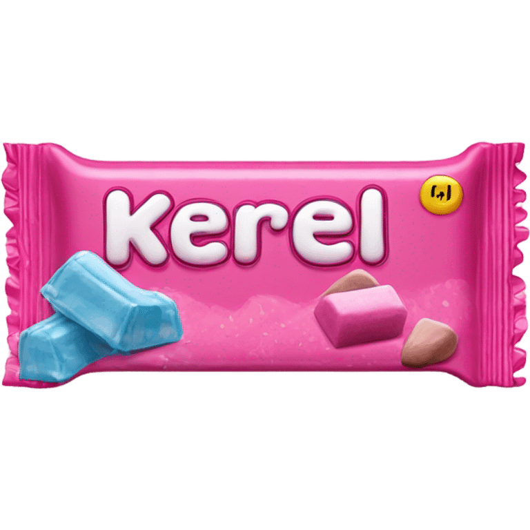 pink candy bar with the inscription kerlli emoji