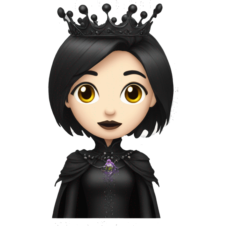 goth princess with crown emoji