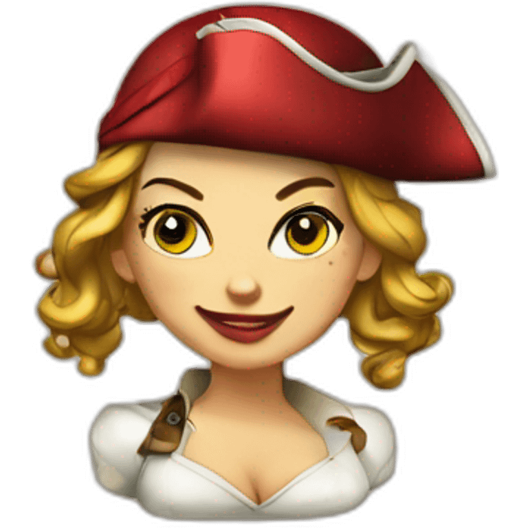 Pin-up pirate emoji