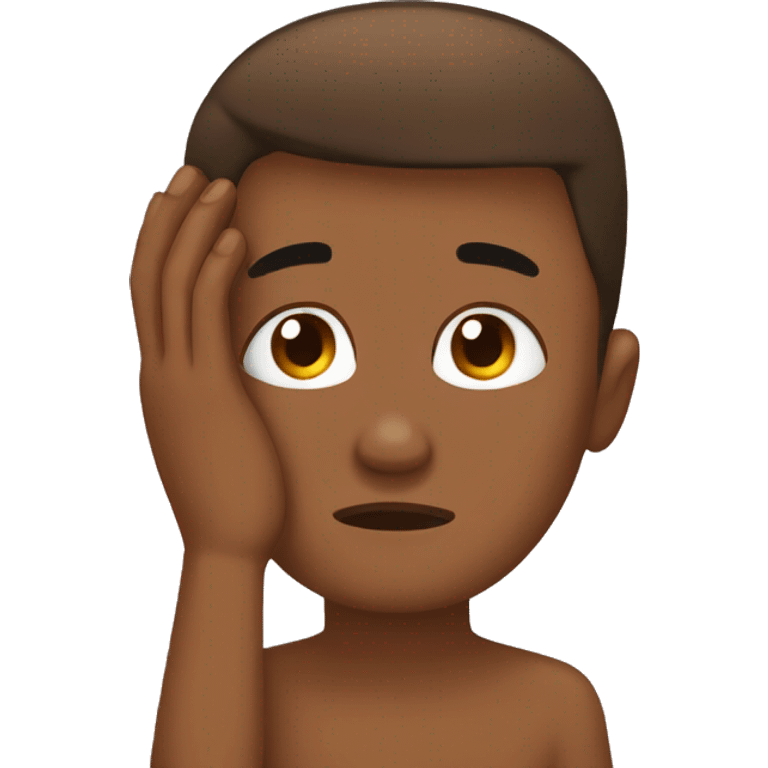 Facepalm brown skin emoji