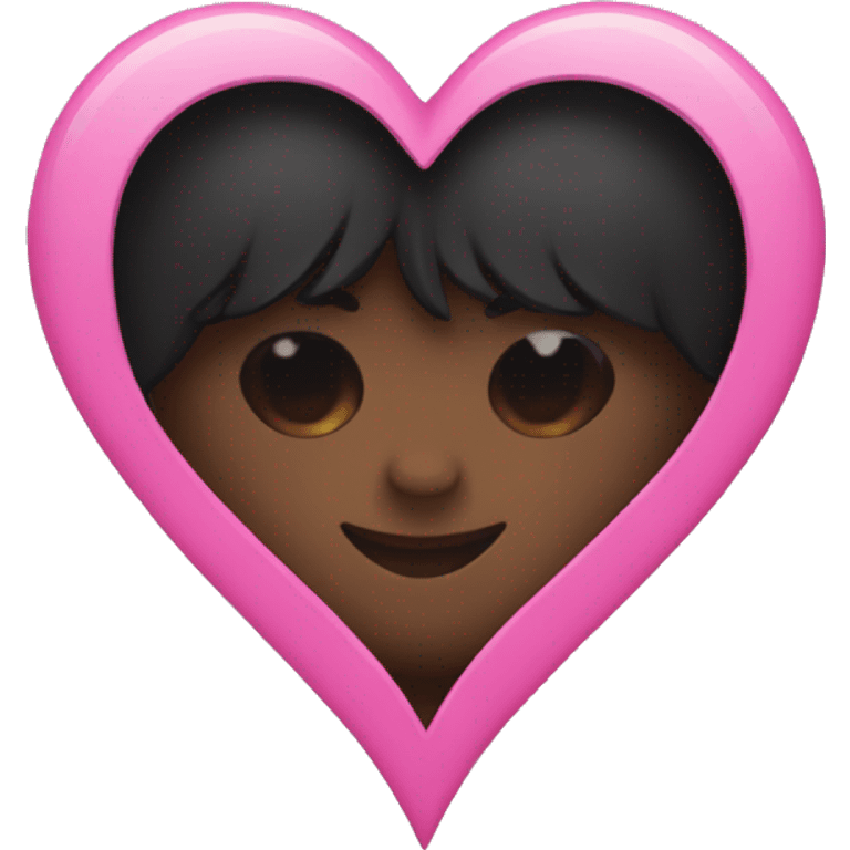 Half black half pink heart emoji