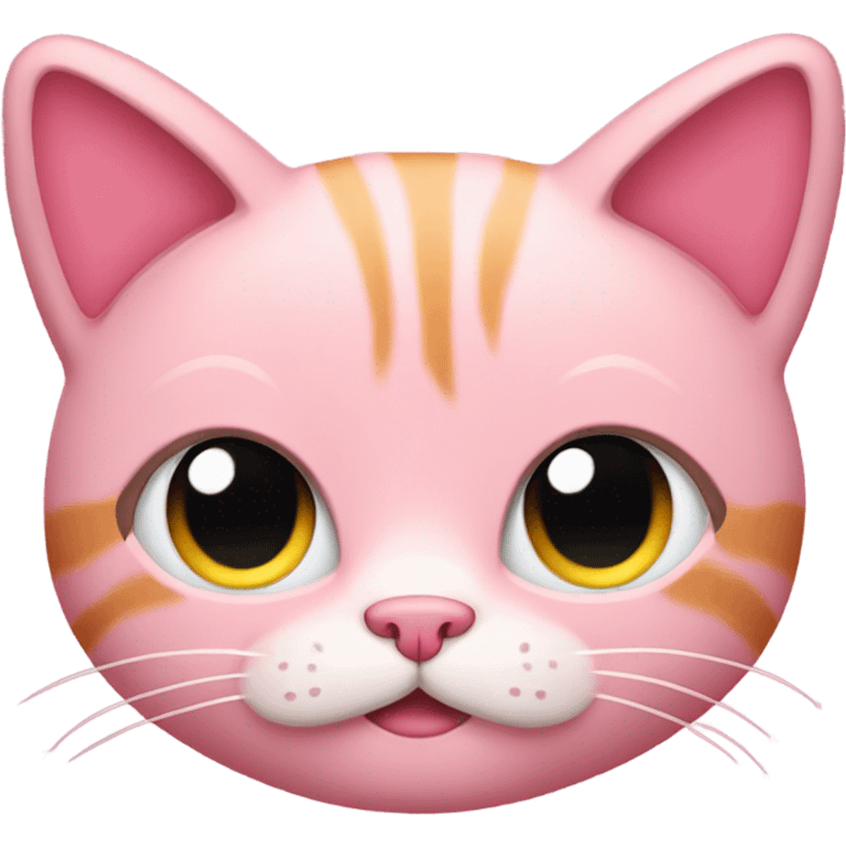 pink cat winking emoji