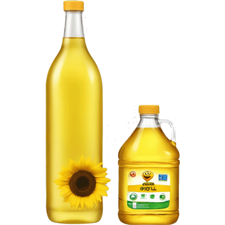 a single bottle of sunflower oil emoji