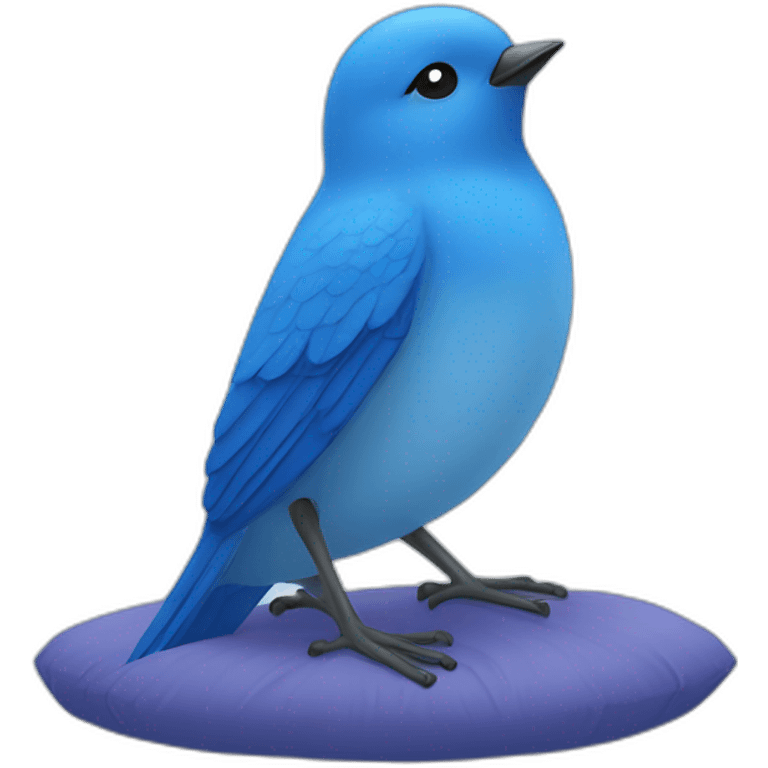 blue bird meditation pose meditating emoji