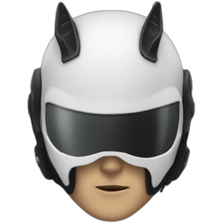 Un chauve evec un casque emoji