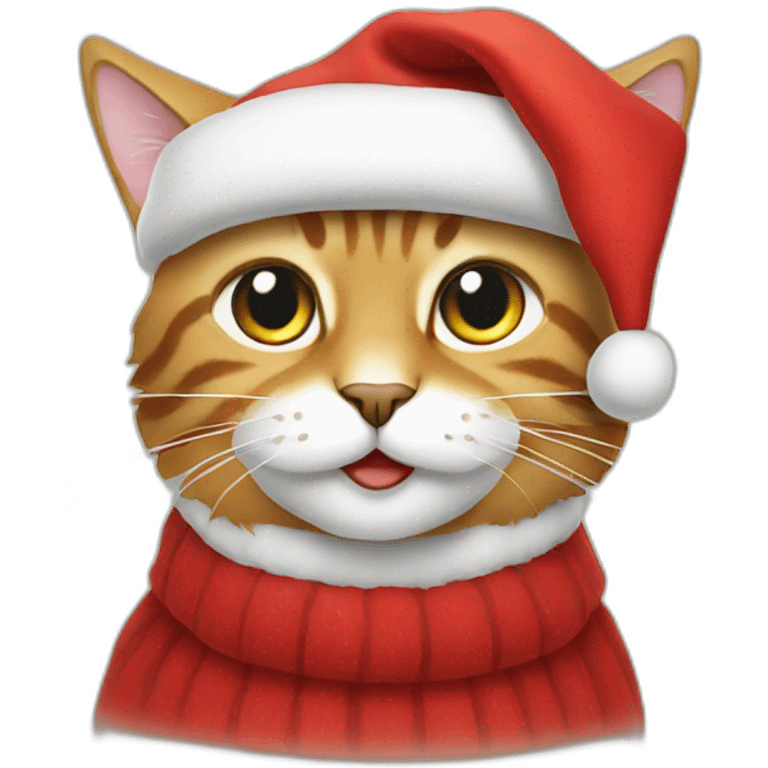 santa cat emoji